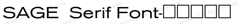 SAGE  Serif Font字体转换